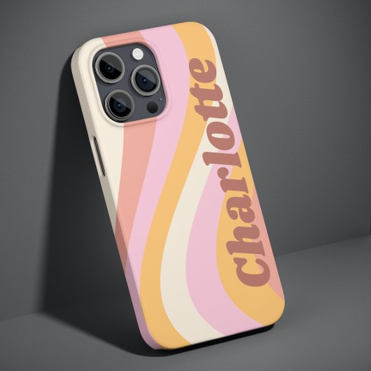 Meisjes Retro Wave Persoonlijke naam Case-Mate iPhone Case