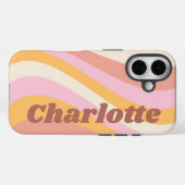 Meisjes Retro  Wave Persoonlijke naam Case-Mate iPhone Case (Achterkant (horizontaal))