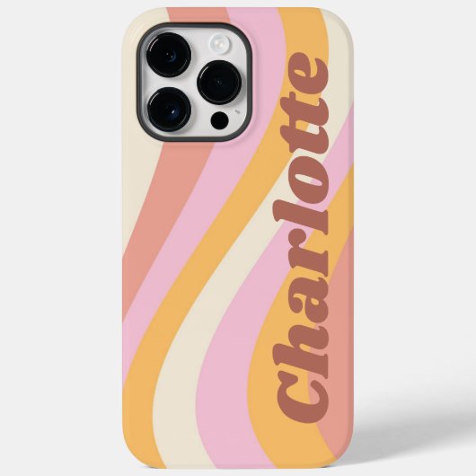 Meisjes Retro Wave Persoonlijke naam Case-Mate iPhone Case (Achterkant)