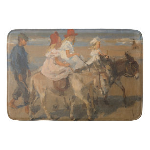 Meisjes Rijden Ezels op het strand (Isaac Israels) Badmat