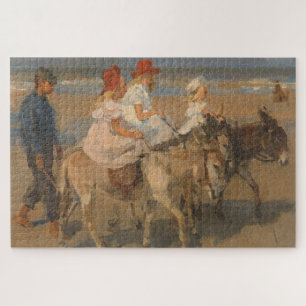 Meisjes Rijden Ezels op het strand Legpuzzel