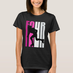 Meisjes Rolschaatsen Verjaardag 4e Inline Skater B T-shirt