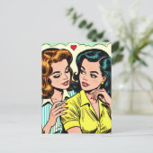  meisjes Romance strips Briefkaart (Staand voorkant)