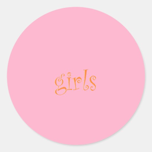meisjes ronde sticker (Voorkant)