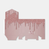 Meisjes Roos Gold Sparkle Glitter Driemonogram Bedankdoosjes (Uitgevouwen)