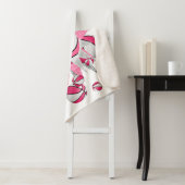 Meisjes roze basketballen sterren gepersonaliseerd sherpa deken (In situ)