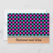 Meisjes Roze Blauwgroen Schaatsen Schaats Uitnodig Kaart (Achterkant)