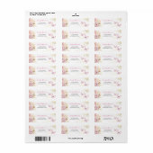 Meisjes Roze Bloemenvlinder Retouradres Label (Full Sheet)