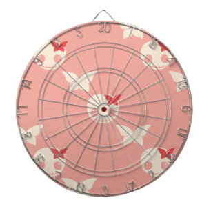 Meisjes Roze Cartoon Schedel Vlinder Dartbord