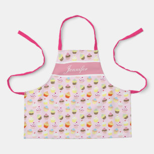 Meisjes roze cupcake schort voor kinderen