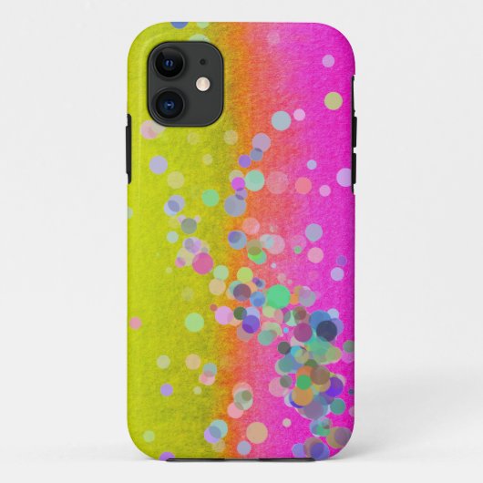Meisjes roze en gele iPhone Case (Achterkant)