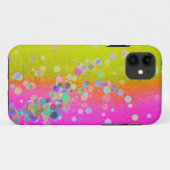 Meisjes roze en gele iPhone Case (Achterkant (horizontaal))