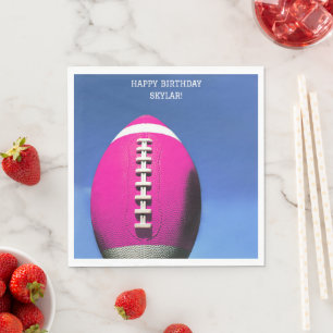 Meisjes Roze Football Verjaardagsfeest papier Servet