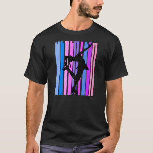 Meisjes roze ijsschaatsen 17e verjaardag ijsdoder t-shirt