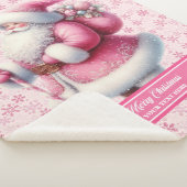 Meisjes Roze Kerstman Deken Custom Pinkmas Naam (3/4)