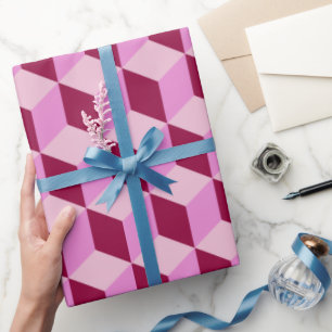 Meisjes roze klokken naadloos patroon cadeaupapier