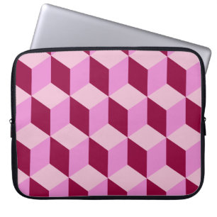 Meisjes roze klokken naadloos patroon laptop sleeve