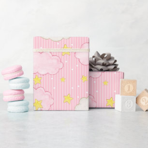 Meisjes Roze Lucht Cadeaupapier
