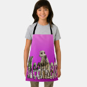 Meisjes Roze Meerkat, Full Print Schort (Insitu)