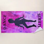 Meisjes Roze Paarse Galaxy Dance Strandlaken (Voorkant)