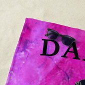 Meisjes Roze Paarse Galaxy Dance Strandlaken (In situ)