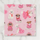 Meisjes Roze Puppy Pawty verjaardag Bedankjes Labels (Achterkant)