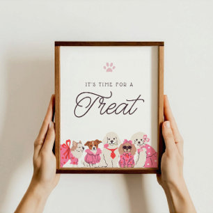 Meisjes Roze Puppy Verjaardag Favorieten & Treats Poster