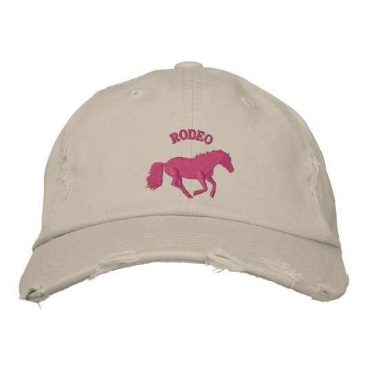 Meisjes roze rodeo-paard pet (Voorkant)