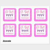 Meisjes  Roze Verjaardagscadeau Stickers (Vel)