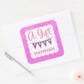 Meisjes  Roze Verjaardagscadeau Stickers (Envelop)