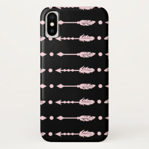 Meisjes Roze & Zwarte Pijlen Boho Chic iPhone X Hoesje