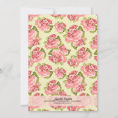 Meisjes Rozen Baby shower Kaart (Achterkant)