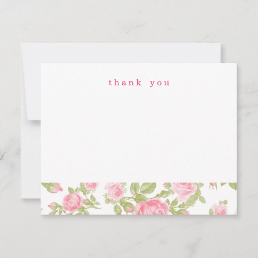 Meisjes  Rozen Eenvoudig bedankt briefkaarten (Voorkant)