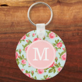 Meisjes  Rozen Floral Monogram Sleutelhanger (Voorkant)