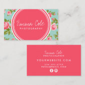 Meisjes  Rozen Visitekaartje (Voorkant / Achterkant)