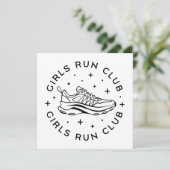 Meisjes runnen club kaart (Staand voorkant)