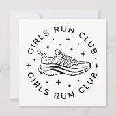Meisjes runnen club kaart (Voorkant)