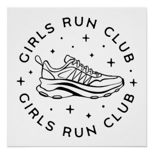 Meisjes runnen club perfect poster