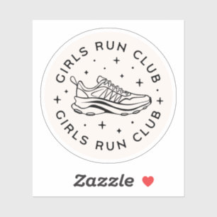 Meisjes runnen club sticker