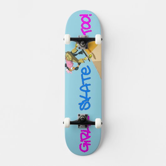 Meisjes Schaats ook! Skateboard (Voorkant)