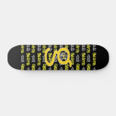 Meisjes Schaats ook! - Zwarte Skateboard - (goud & (Horizontaal)