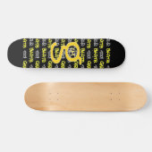Meisjes Schaats ook! - Zwarte Skateboard - (goud & (Horizontaal)