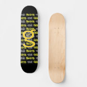 Meisjes Schaats ook! - Zwarte Skateboard - (goud & (Voorkant)