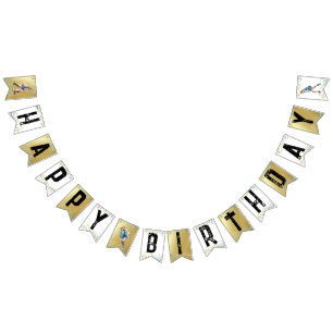 Meisjes Schaatsen IJshockey Gelukkige Verjaardag Vlaggetjes