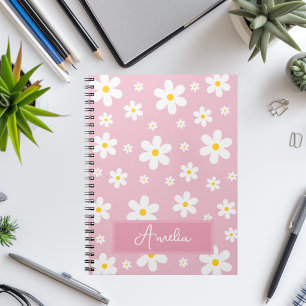Meisjes Schattig Madeliefje Persoonlijk Roze Notit Notitieboek