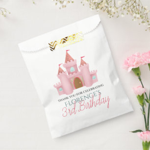 Meisjes Schattig Roze Prinses Kasteel Kids Verjaar Bedankzakje
