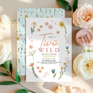 Meisjes Schattig Twee Wilde Boho Wilde Bloem 2e Ve Kaart