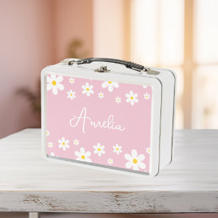 Meisjes Schattige Bloemen Wit Daisy Lunch Box