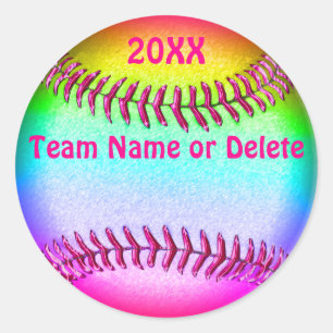 Meisjes Schattige Kleurrijke Softbal Stickers