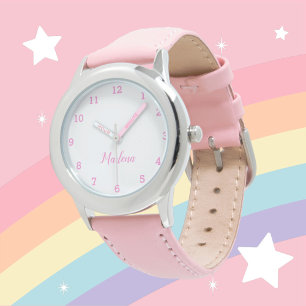 Meisjes Schattige Modern Roze Stijlvolle Aangepast Horloge